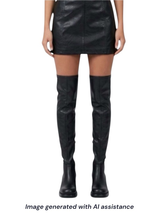 Jeffrey Campbell Shoes - NWOT Jeffrey Campbell size 6 black Reflect OK Thigh High Black Boot